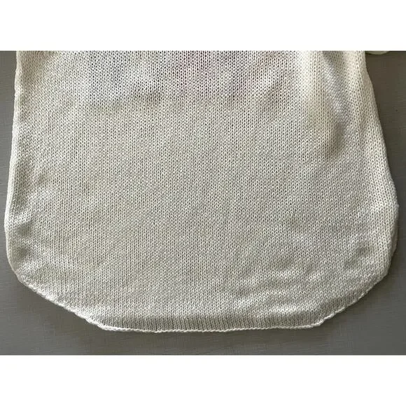 Wooden Ships Sz S/M Beach Pullover Sweater White Vacation Boho Cruise Relaxed - Picture 10 of 12